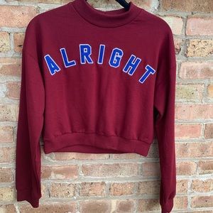 maroon cropped sweater